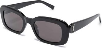 Saint Laurent Vierkante acetaat zonnebril - Dames - Zonnebrillen - Zwart - 53 MM - Accessoires