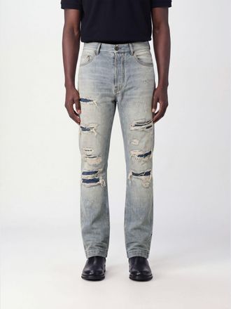 Amiri Mid-Rise Straight Fit Distressed Cotton Denim Jeans
