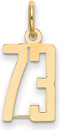 Diamond2Deal 14k Yellow Gold Small Elongated Number Charm Pendant