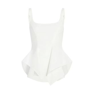 Khaite Sleeveless Tops, female, White, Size: S Loa Top