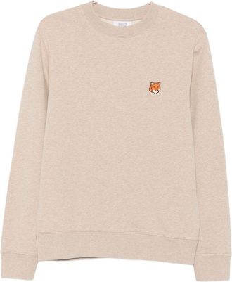 Maison Kitsun&eacute; Fox Head katoenen sweatshirt met ronde hals