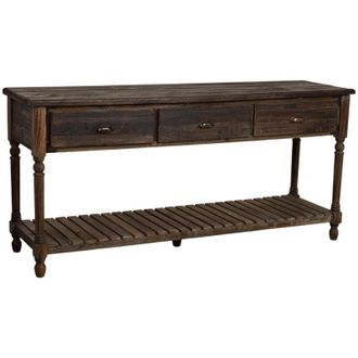 Wanderlust Deco Wanderlust Deco - Recibidor De Madera Envejecido De 3 Cajones Y 1 Balda 184,5x50x86,8