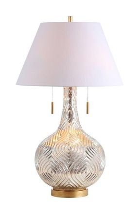 Jonathan Y Designs Highland 30.75 Gourd Glass LED Table Lamp, Mercury Silver/Gold at Nordstrom