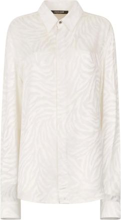 Roberto Cavalli Tiger-print shirt - White
