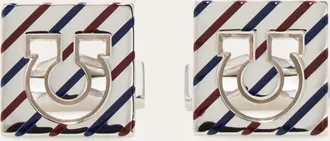 Ferragamo Men Square Gancini cufflinks Red
