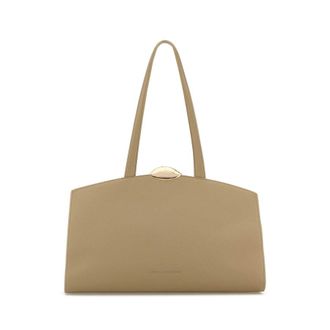 Benedetta Bruzziches Beige Leather Serena Shopping Bag