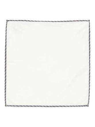 Eleventy Pochet met contrasterende afwerking - Wit