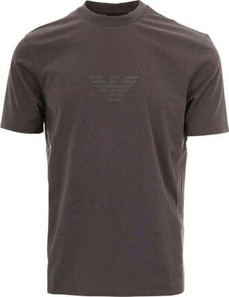 Emporio Armani Natural Logo Crew Neck T-Shirt