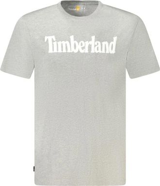 Timberland Grijze Katoenen Crew Neck T-Shirt - Heren - T-shirts - Grijs - S - Katoen - Tops