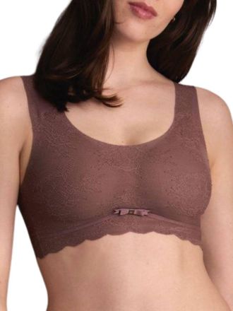 Anita Womens Essential Lace Bralette - Red Polyamide - Size Large