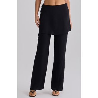 House of CB Leona Skirt Pants in Black at Nordstrom, Size X-Large