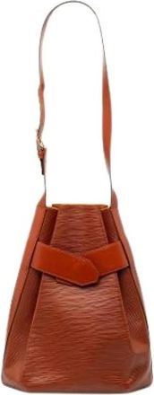 Louis Vuitton Pre-owned Bucket Bags, female, Brown, Size: ONE SIZE Pre-owned Sac D Epaule GM