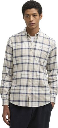 Barbour Geruit overhemd Barbour Tailored Fit blauw met borstzak
