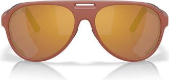 Costa 59mm Polarized Pilot Sunglasses in Matte Terra Cotta/gold Mirror 580G at Nordstrom