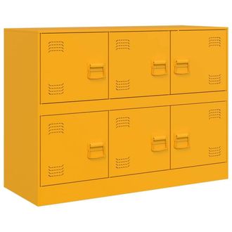 Berkfield Home Sideboard Mustard Yellow 99x39x73 cm Steel | Size: 99 x 39 x 73 cm