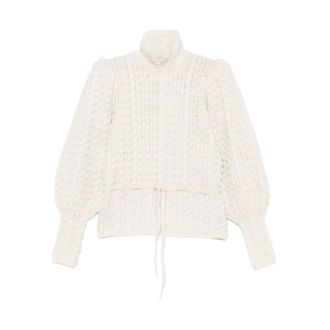 Zimmermann Valiant Wool Sweater - Knitwear - Mujer - Blanco - XS