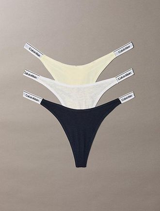Calvin Klein Pack de 3 tangas con cord&oacute;n - Icon Logo