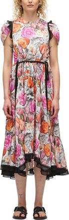 3.1 Phillip Lim Floral Collage Soft Tulip Sleeve Dress
