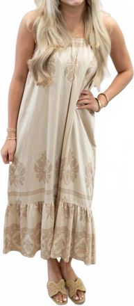 b.young Jayci Midi Dress In Tan