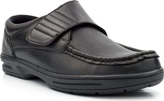 Generic Mens Wide Fit Shoes Mens Leather Shoes Boys School Shoes Real Leather School Shoes Touch Fastening Shoes Office Shoes Size 6 to Size 13 Genuine Leathe