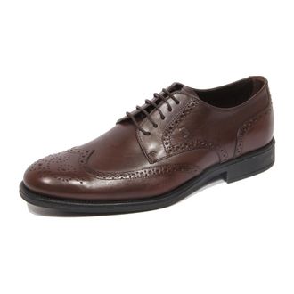 Tod's Derby Bucature Fondo Gomma - Heren - Nette schoenen - Bruin - 41 EU - Leer - Schoenen