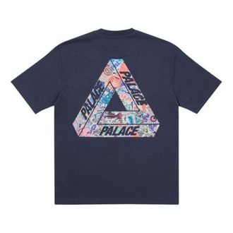Palace FW21 Tri-Sticker Pack Logo T-Shirt Navy P21TS107