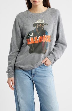 Daydreamer Post Malone Posty Leanin Graphic Sweatshirt in Heather Grey at Nordstrom, Size X-Small