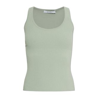 Max Mara Sleeveless Tops, female, Green, Size: S Ghiro Top