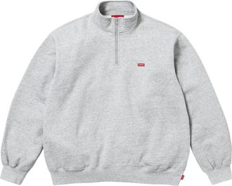 SUPREME SS26 Small Box Half Zip Pullover Heather Grey SUP-SS26-200-GRY