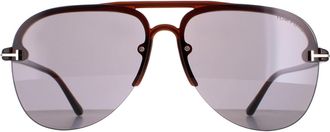 Tom Ford Aviator Shiny Light Brown Smoke Terry 02 FT1004