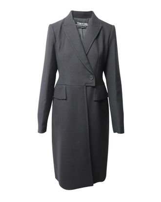 Tom Ford Coat Dress in Grey Wool