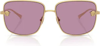 Versace Sunglasses Ve2282 1002 Ak Gold/Purple Women