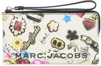 Marc Jacobs Sticker Print Wristlet in White Multi at Nordstrom Rack
