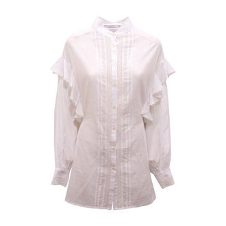 Emma & Gaia Dames, Blouses & Shirts, Wit, Maat: S