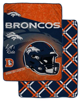 Pegasus Sports Denver Broncos Nfl Team Helmet Oversized Fleece Blanket