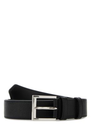 Prada Black Leather Belt