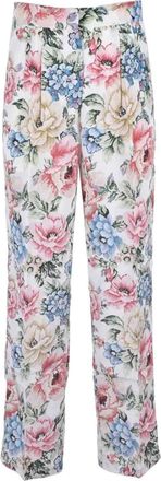 Erika Cavallini Semi Couture Broek - Dames - Straight fit broeken - Veelkleurig - M - Katoen - Broeken