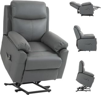 HOMCOM Power Lift Chair Electric Riser Armchair with Remote Control, Grey