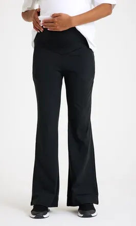 Accouch&eacute;e Ultimate Comfort Warm Flare Pants in Black at Nordstrom, Size X-Large