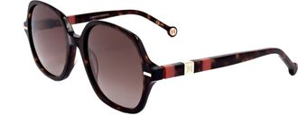 Carolina Herrera Womens 55mm Havana Red Sunglasses