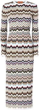 Missoni Zig Zag Motief Lange Jurk - Dames - Kleedjes - Veelkleurig - XS - Kleedjes