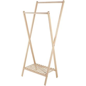 Beliani Perchero De Madera De Abeto Chino Madera Clara Denver