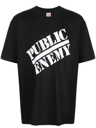 SUPREME T-shirt met print - Zwart