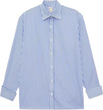 Ines De La Fressange Nova Shirt - Dames - Overhemden - Blauw - S - Katoen - Overhemden