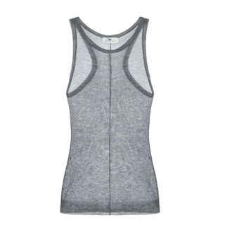 Elisabetta Franchi Wol Top Met Ribbels - Dames - Tops zonder mouwen - Grijs - XS - Wol - Tops