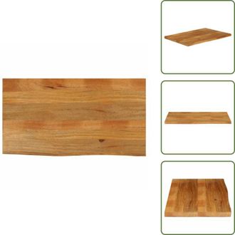 vidaXL Tavolo in legno massello - vidaXL Piano Tavolo Bordi Vivi 120x60x2,5 cm Legno Massello di Mango - Bordi vivi