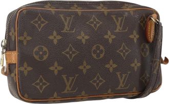 Louis Vuitton Pochette Marly Bandouliere Monogram Canvas Brown Canvas Handbag (Pre-Owned)