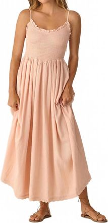 Rylee + Cru Chrissy Midi Dress In Blush