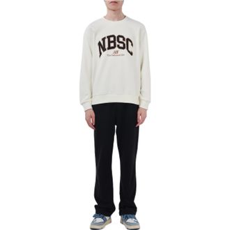 New Balance Casual Sports Sweatshirt Asia Sizing White Black 5CC44333-IV