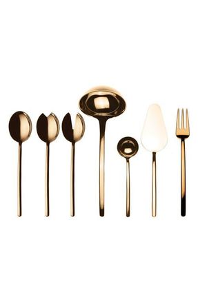Mepra Due 7-Piece Place Serving Set in Gold at Nordstrom